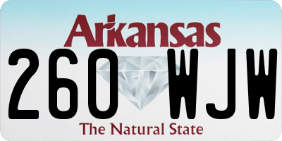 AR license plate 260WJW