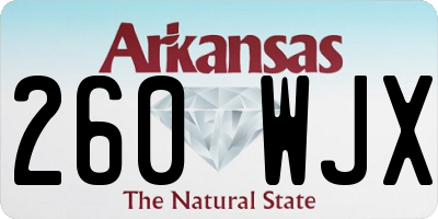 AR license plate 260WJX