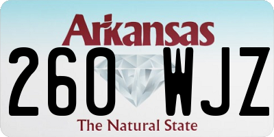 AR license plate 260WJZ