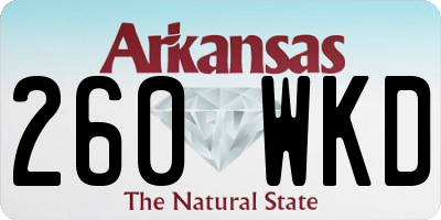 AR license plate 260WKD