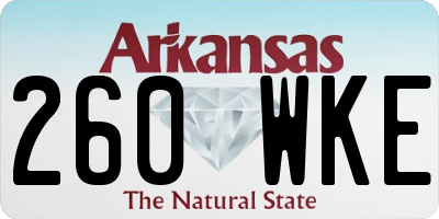 AR license plate 260WKE