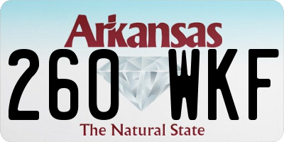 AR license plate 260WKF
