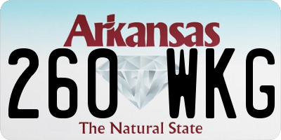 AR license plate 260WKG