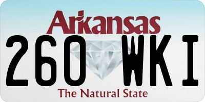 AR license plate 260WKI