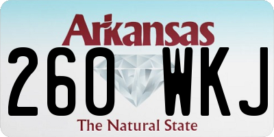 AR license plate 260WKJ