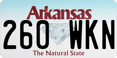 AR license plate 260WKN