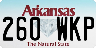 AR license plate 260WKP