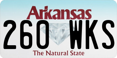 AR license plate 260WKS