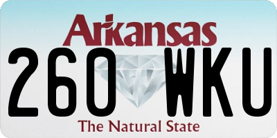 AR license plate 260WKU