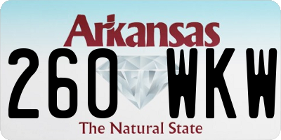 AR license plate 260WKW