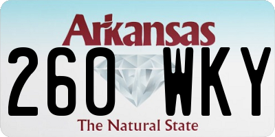 AR license plate 260WKY