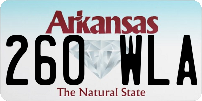 AR license plate 260WLA