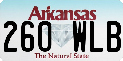 AR license plate 260WLB