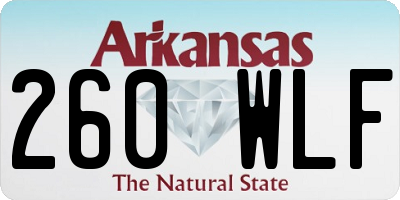 AR license plate 260WLF