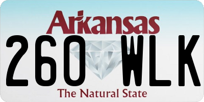 AR license plate 260WLK