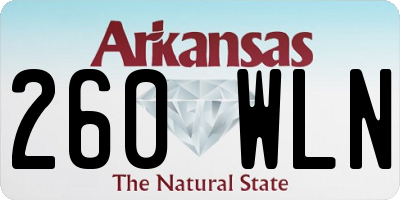 AR license plate 260WLN
