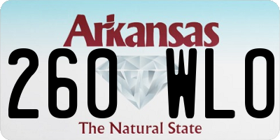 AR license plate 260WLO