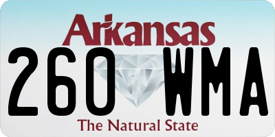 AR license plate 260WMA
