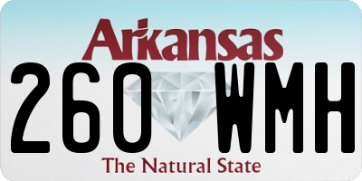 AR license plate 260WMH