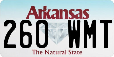 AR license plate 260WMT