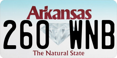 AR license plate 260WNB