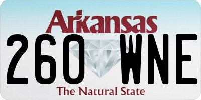 AR license plate 260WNE