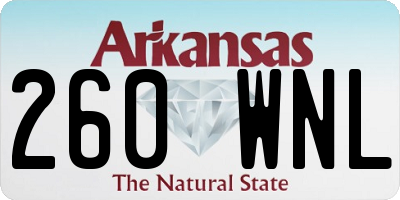 AR license plate 260WNL