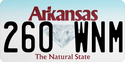 AR license plate 260WNM