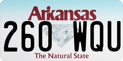 AR license plate 260WQU