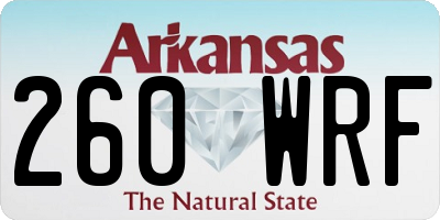 AR license plate 260WRF