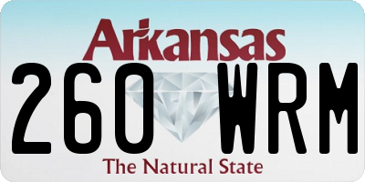 AR license plate 260WRM