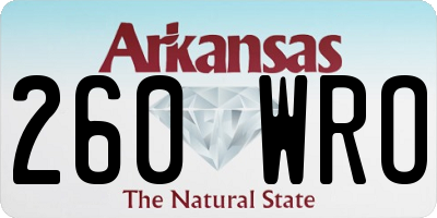 AR license plate 260WRO