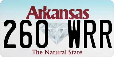 AR license plate 260WRR