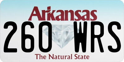 AR license plate 260WRS