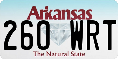 AR license plate 260WRT