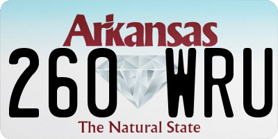 AR license plate 260WRU