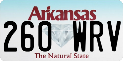 AR license plate 260WRV