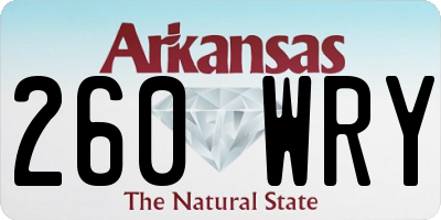 AR license plate 260WRY