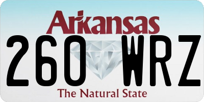 AR license plate 260WRZ