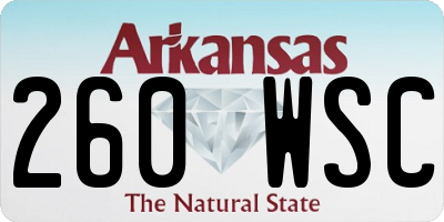 AR license plate 260WSC