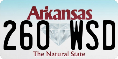 AR license plate 260WSD