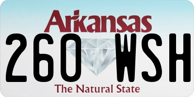 AR license plate 260WSH