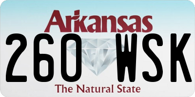 AR license plate 260WSK