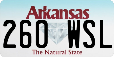 AR license plate 260WSL