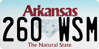 AR license plate 260WSM