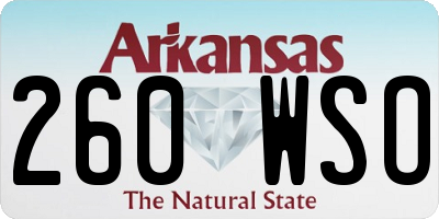 AR license plate 260WSO