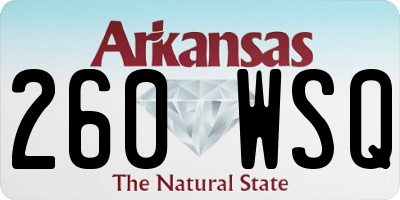 AR license plate 260WSQ