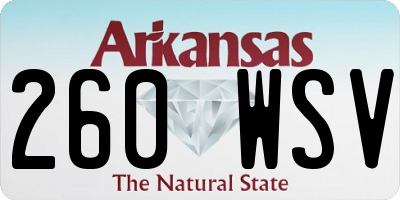 AR license plate 260WSV