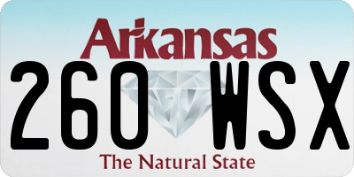 AR license plate 260WSX