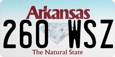 AR license plate 260WSZ